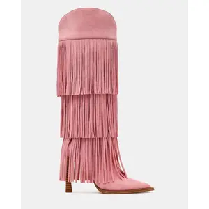 Steve Madden KINZEE FRINGE PINK SUEDE