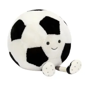 Jellycat Amuseables Sports Football Stuffed Ball Toy, Cute Soccer Plush Doll Toy, Soft Sports Throw Pillow Cushion, Perfect Home Decoration and Gift for Sports Fans