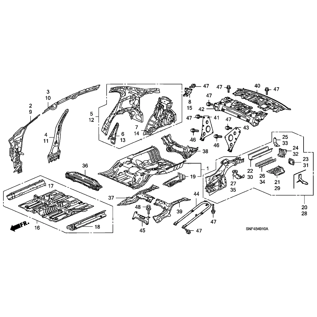 New 2006-2011 Fits Honda Civic Rear Parcel Shelf, Part # 66500-SNF-A00ZZ