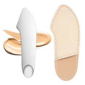 Stainless Steel Mask Scraper with Cover, 2 Counts/set Portable Makeup Mixing & Skincare Tool, Professional Makeup Tool for Women