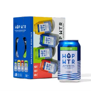 HOPWTR Mixed Pack Including Classic, Blood Orange, Mango, and Lime Flavors | Infused with Ashwagandha and L-theanine |  Beverage