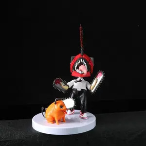 Chainsaw Man Demon Pochita Cute Kawaii Statue Action Figurine Desk Collectible Anime Model Toys Figures Gift 14.5cm