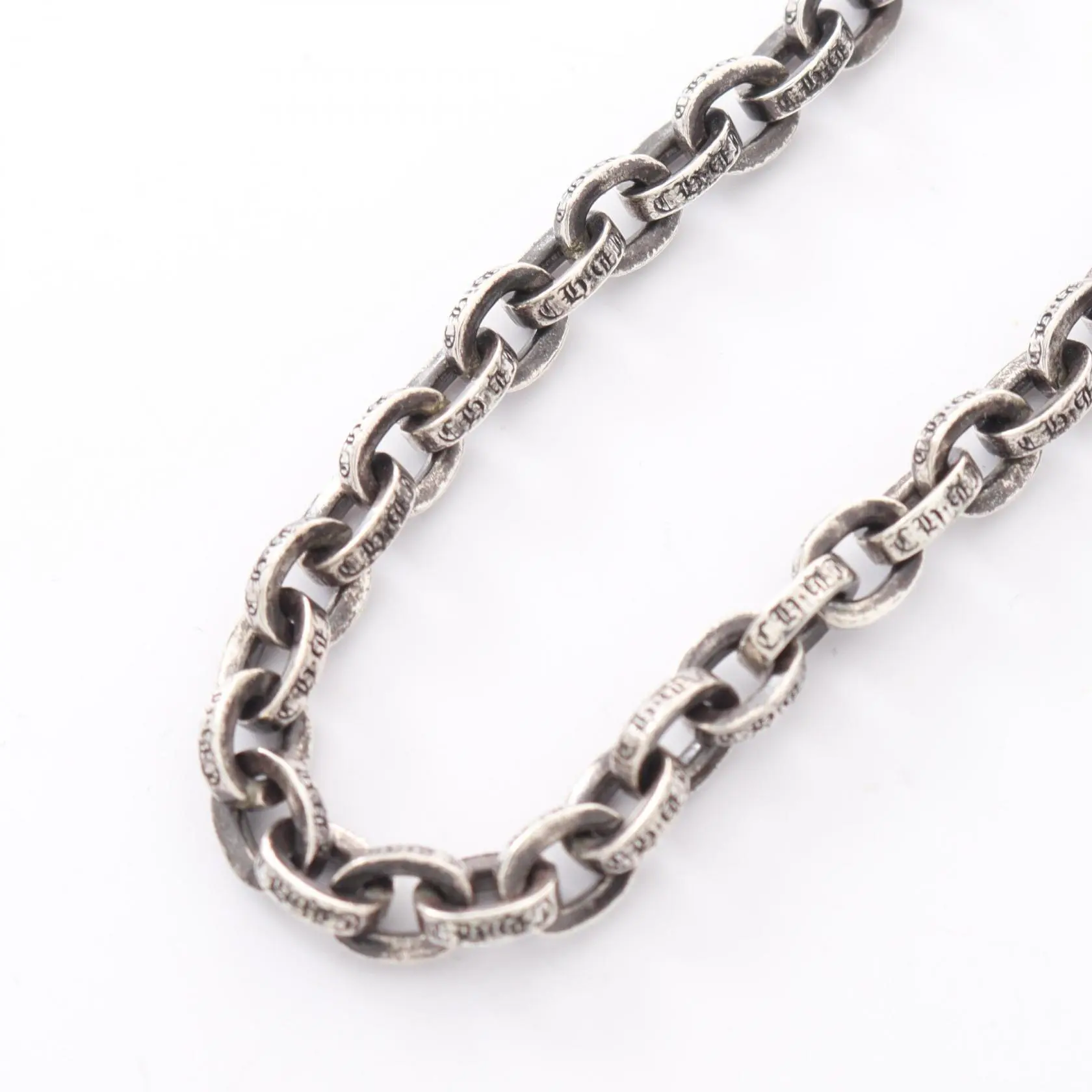 Pre-owned Chrome Hearts Sterling Silver 925 (Ag925) Small Leather Goods PAPER CHAIN Silver Necklace
