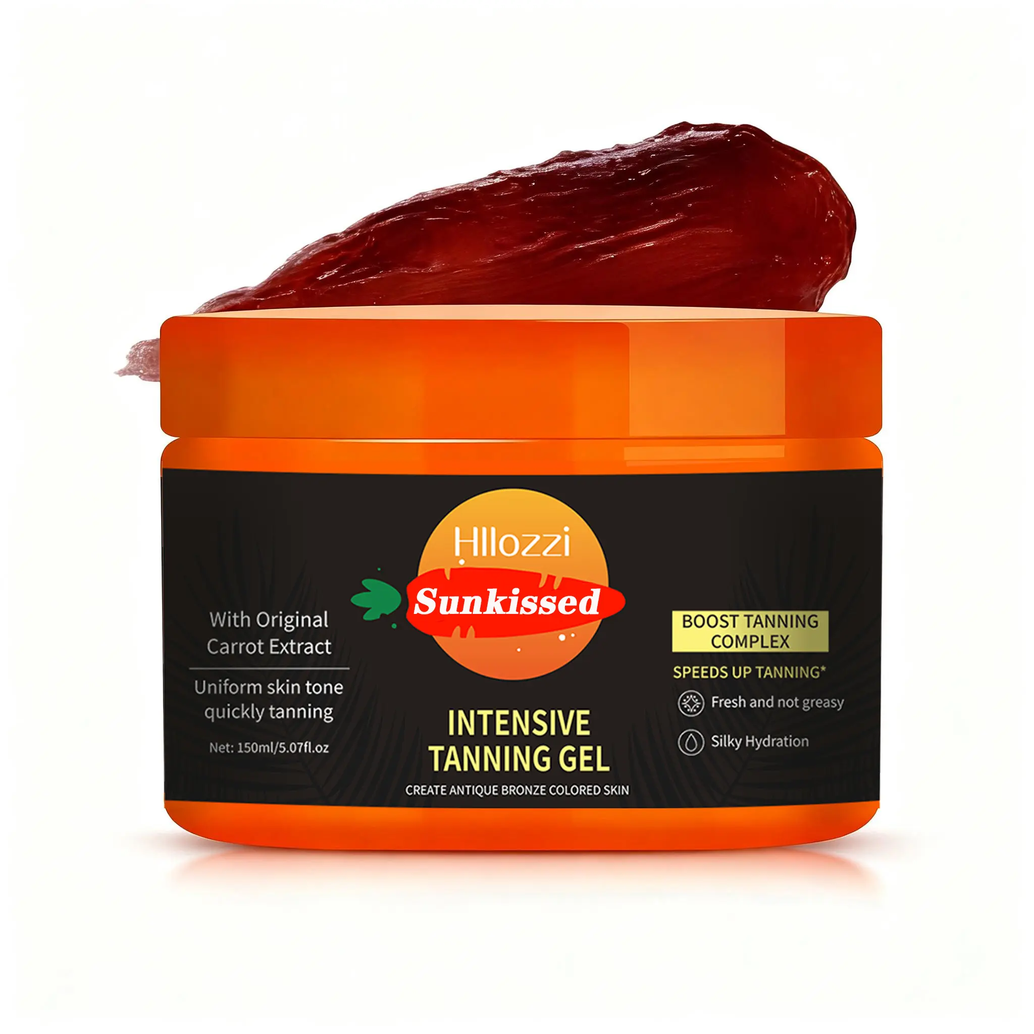 Intensive Tanning Gel –  Browning Tan Accelerator | Non-Greasy, Water-Resistant with Carrot and Coconut Oil | Vitamin A & E For Moisture & Hydration | Made in Greece | 5 Fl Oz Lightweight Body Care