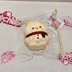Snowman Buddy Squishy Lychee Squishy Handmade TabaSquishy