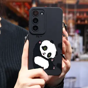 Luxury Phone Case for Samsung Panda Pattern Shockproof Case for Galaxy S24 Ultra S23 Plus S22 + S21 S20 FE S10 A72 A54 5G A53 A52 A52S A15 A14 A13 A12 A22 A21S A51 A33 A32 A23 5g Silicone Soft Case Protective Back Cover