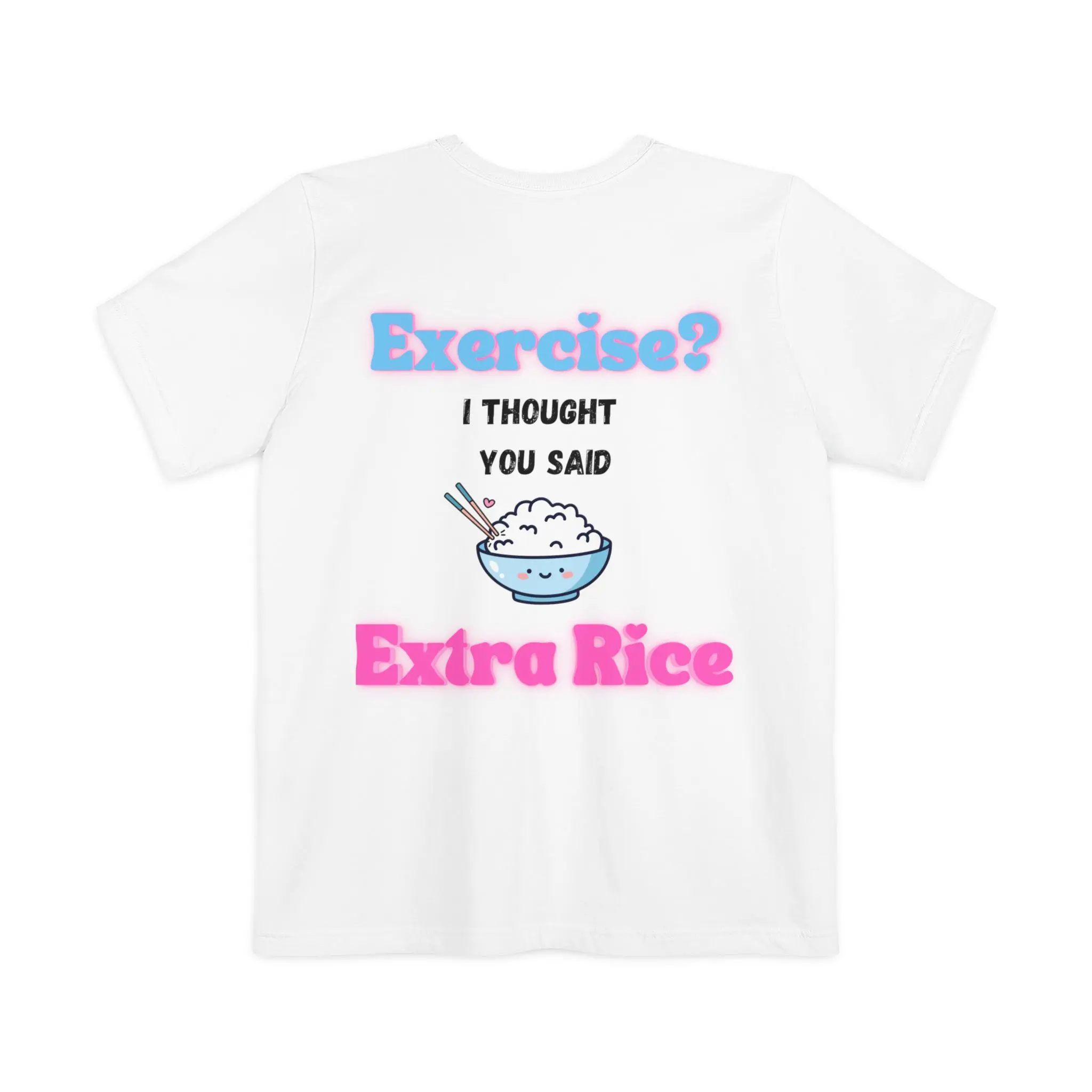 Funny Extra Rice Pocket T-Shirt, Unisex Humor Tee, Cute Rice Lover Gift, Casual Everyday Wear, Fun Foodie Apparel