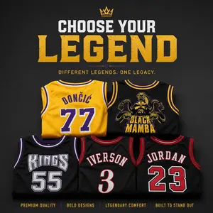Multiple Styles Basketball Jerseys, Memphis, LA, "The Answer" & More Retro Designs, Quick-Dry Mesh Tank Tops, Loose & Comfortable, for Men, Youth, Street Fashion & Fans