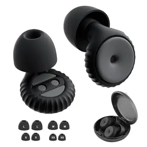 Ultimate Sleep Ear Plugs 35dB Noise Reduction for Deep Sleep Concerts Motorcycle Focus Work Travel Reusable Silicone with 8 Ear Tips in XS/S/M/L and Case