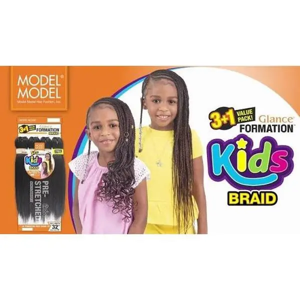 Model Model 4X Formation Kids' Braid Hair Extensions, 16 in