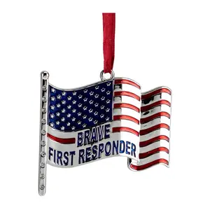 Northlight First Responders Flag w/ European Cr ystals