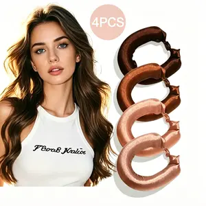 Heatless Curling Rod – Flexi Rods | Overnight Heatless Hair Curlers | Soft Hair Curlers for Women, 4 Pcs