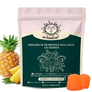 RTMGOB Premium Feminine Balance Gummies - Hawaiian Pineapple Flavor pH Balance & Immune Support Dietary Supplement for Women