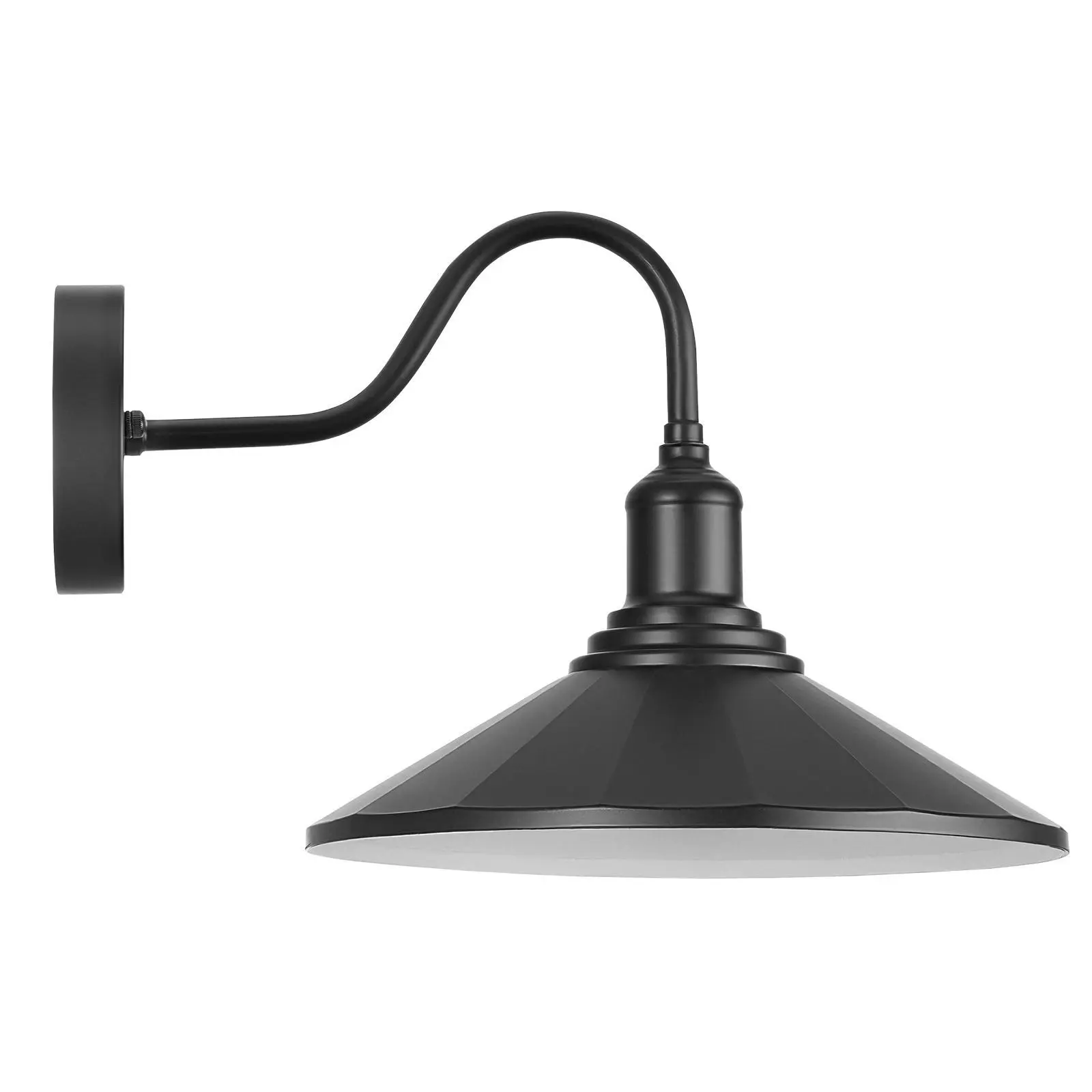 【Summerfinds】VEVOR Outdoor Barn Light,  , 11.5 in Diameter, 2-Pack Farmhouse Gooseneck Light Fixture, Exterior Wall Sconce, with Vintage Style, Anti-Rust, E26 Bulb Compatible for Porch, House, Entryway, Garage, Black