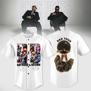 Usher Baseball Jersey, RnB Tour Shirt, Concert Jersey, Music Fan Shirt Baseball Jersey
