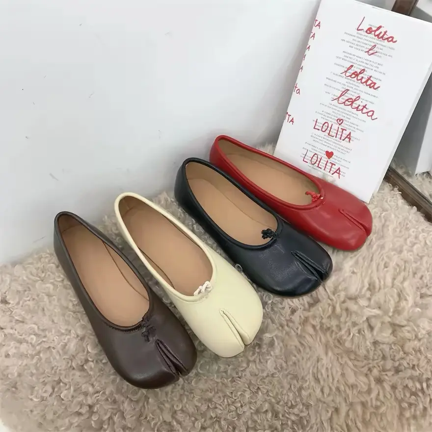 Minimalist Leather Ballet Flats, Classic Slip-on Design, Lightweight & Flexible Footwear, Suitable for All Seasons, Perfect for Casual, Formal, Party & Vacation Outfits