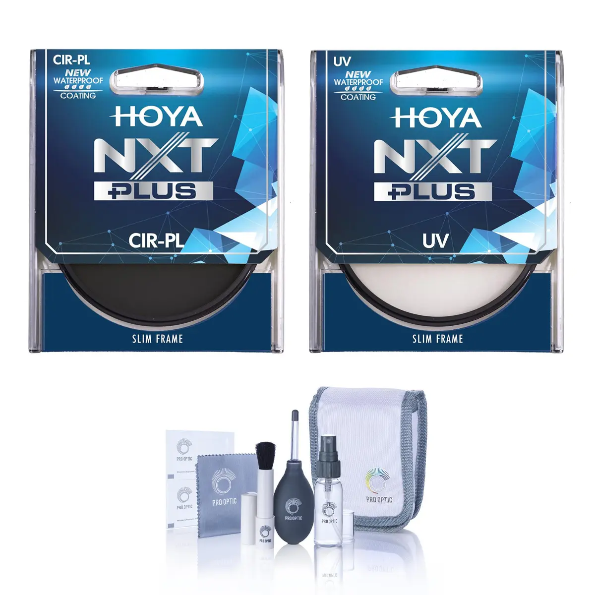 Hoya NXT Plus 77mm Multi-Coated Circular Polarizing & UV Filter Camera Kit - Waterproof Aluminum Accessory Set with Cleaning Kit for Photographers