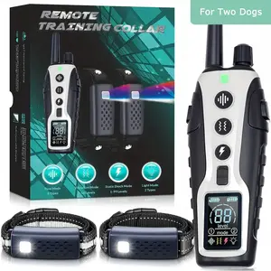 Waterproof Dog Training Collar With Remote Control-4000ft Range, USB Rechargeable, Keypad Lock, Dog Behavior Aids With Secure Stimulation Option, Adjustable Audible, Vibration Modes, And Beep, Vibration, Shock Levels, With Flash Light For Night Walks