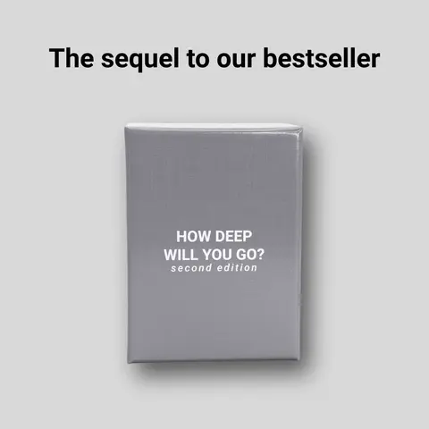 HOW DEEP WILL YOU GO? 2nd Edition (ALL NEW QUESTIONS) - Deep Question Card Game For Deeper Connections With Friends, Family, Partner, Strangers, Anyone - 2-8 Players