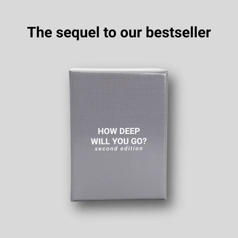 HOW DEEP WILL YOU GO? 2nd Edition (ALL NEW QUESTIONS) - Deep Question Card Game For Deeper Connections With Friends, Family, Partner, Strangers, Anyone - 2-8 Players