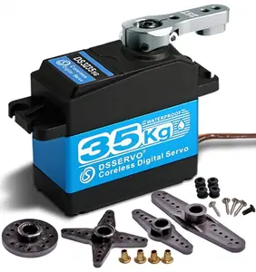 MoreOneRC 35kg Coreless Servo Motor Waterproof HV High Torque for 1/8 1/10 1/12 Scale Cars (180 Degree)
