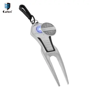 Caiton 1PC Golf Divot Repair Tool with Magnetic Detachable Ball Marker, made of high-quality zinc alloy, rust-proof, sturdy and durable, with a sophisticated design, easy to carry and install, perfectly suited for daily training of golfers of all levels.