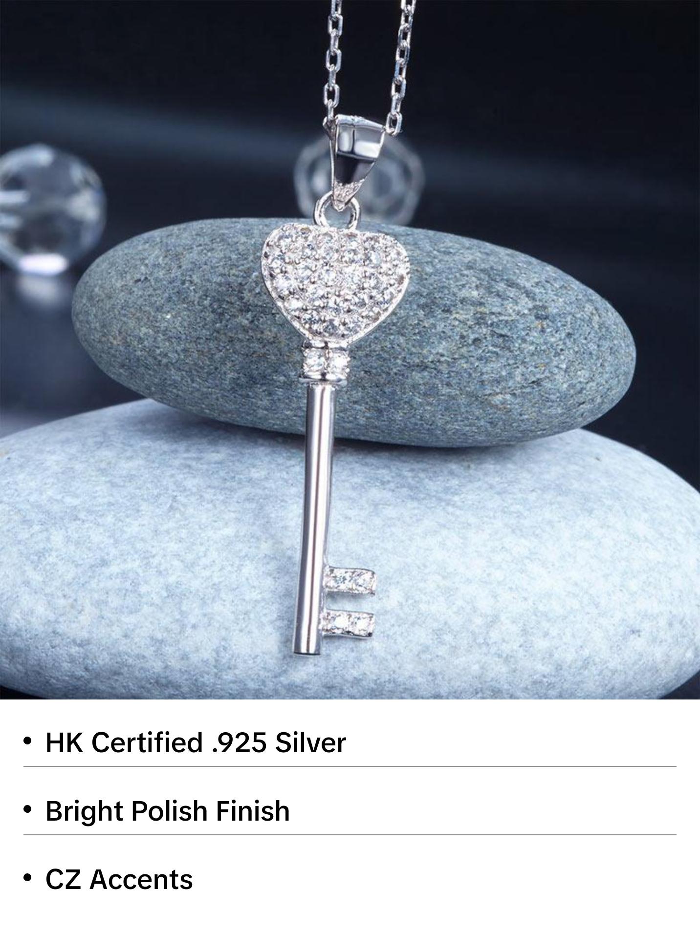 Love Key Sterling Silver Necklace