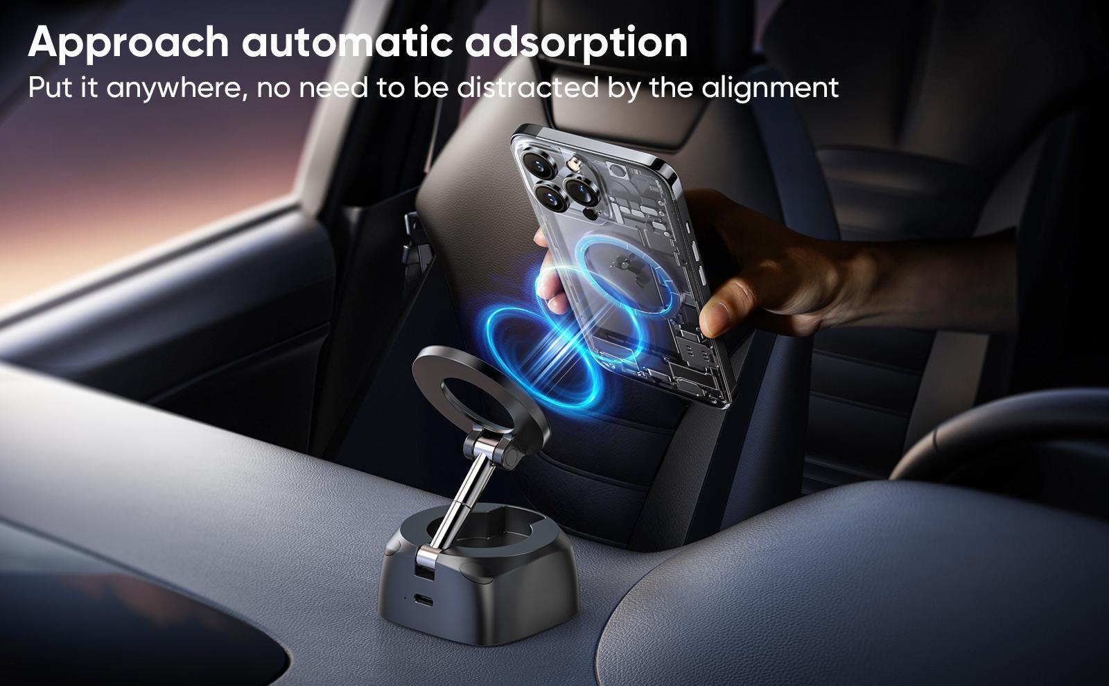 360° Rotating Car Phone Mount – Secure Clip Design, No-Fall Dashboard Holder, Universal Fit for iPhone, Samsung & 4–7” Smartphones