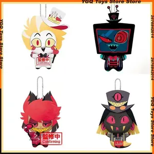New In Stock 10cm Hazbin Hotel Vox Lucifer Ko Version Not Genuine Plush Doll Cute Anime Peripherals Toy Birthday Christmas Gift