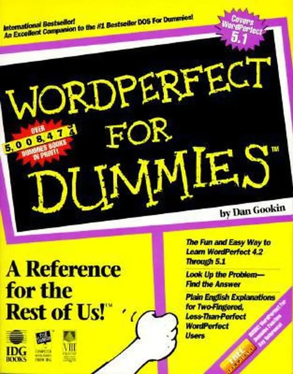 USED-Wordperfect for Dummies by Dan Gookin (Paperback)