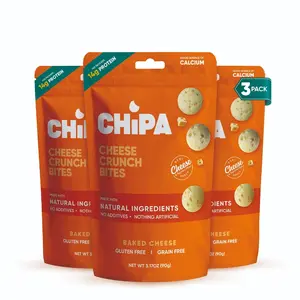 GlutenFree Cheese Snacks – Inspired by Latin Cheese Bread – Made with Cassava Real Ingredients – HighProtein (14g per Pouch), GrainFree, No Seed Oil Baked Crunchy (3Pack, 3.17oz Each)