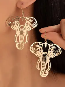 Stylish Elephant Earrings, Minimalist Hollow Design, Luxury Jewelry Inspired by Thai & Indian Styles, Perfect Gift for Women