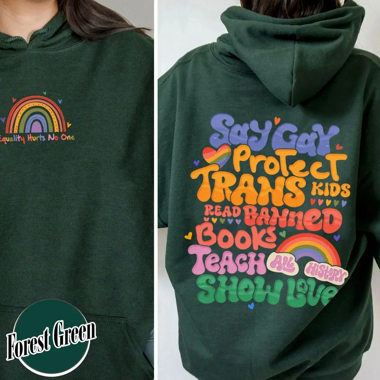 Say Gay Protect Trans Kids Hoodie, Read Banned Books Teach All History Show Love, LGBT Hoodie, Say Gay Hoodie