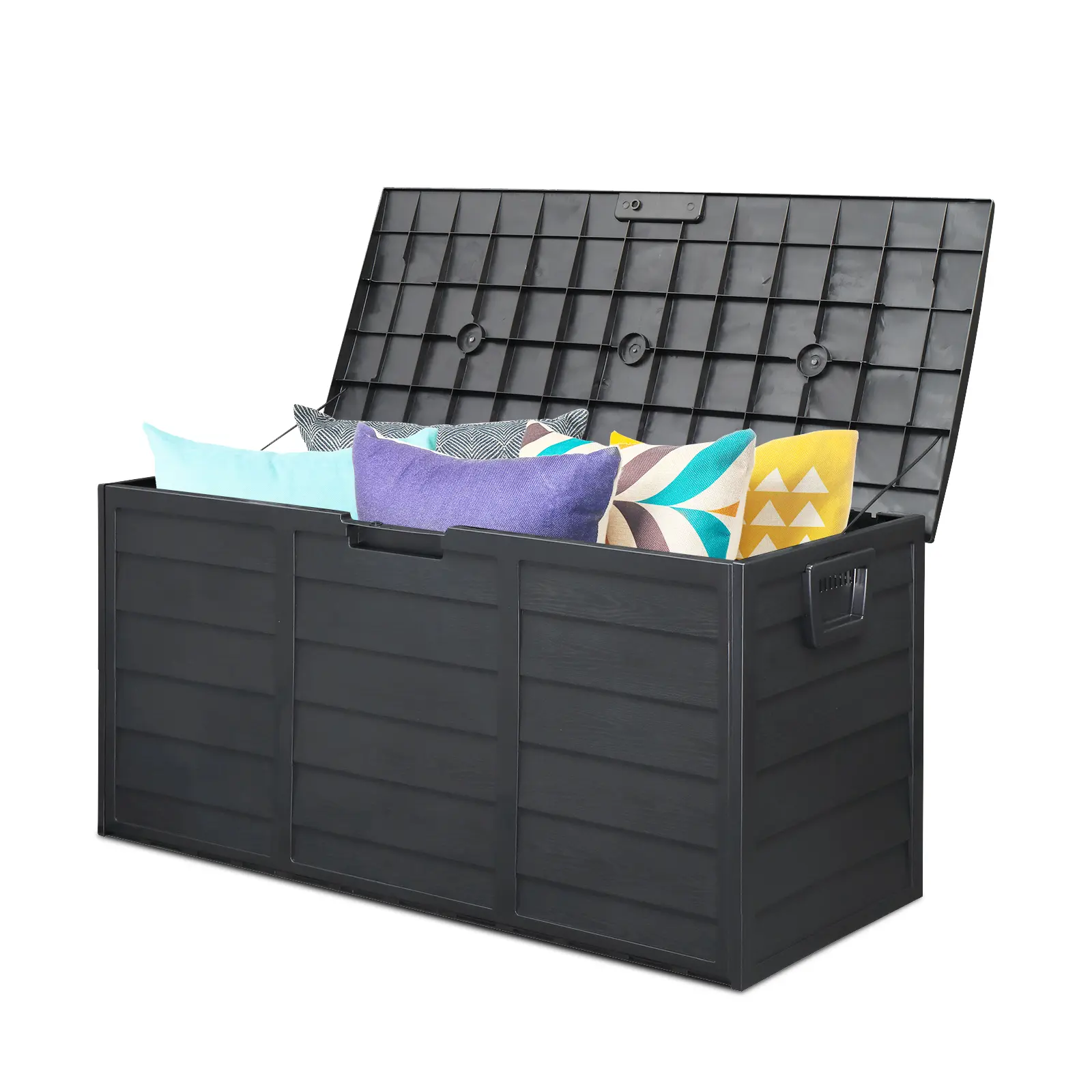 75gal 280L Waterproof Outdoor Storage Box for Patio Furniture, Garden Tools, Pool Accessories, UV-Resistant Outside Delivery Box