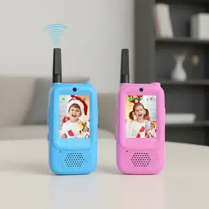 Kids Walkie Talkies with Video, Screen Display Remote Toy Radios, Voice Effects, One-On-One Pairing, Long Range, Birthday Gifts for Kids Ages 3-10