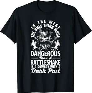 Dark Cowboys more dangerous than a rattlesnake T-Shirt - Ronniemu Shop 56B0C1XMP3B9