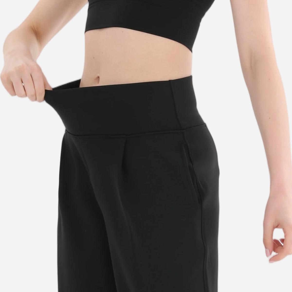 Women's Wide-Leg Workout Pants High-Waisted, Loose Casual Trousers with Pockets for Gym Fitness Daily Wear outdoorfun