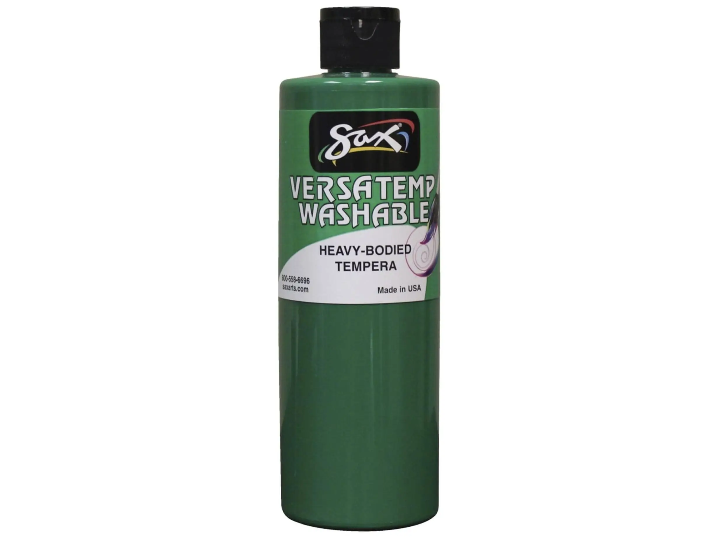 Chroma Acrylics 1592661 Sax Washable Versatemp Heavy Bodied Tempera Paint, Green, 1 Pint