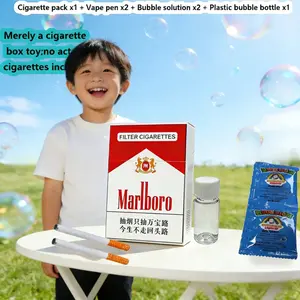 Ins Style Funny Cigarette Box Toy Photo Prop as gift for your Friend Gng Device Bubble Machine Outdoor Portable Bubble Solution Plastic Bubble Bottle