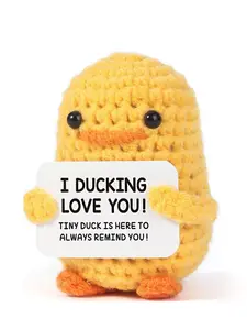Valentines Day for Him Her - Funny Romantic Anniversary Small Cute Crochet Duck Gifts for Women Men Wife Husband Girlfriend Boyfriend Fiance Couple Lover Birthday Wedding Engagement Present