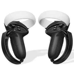 P-PDT013    Comfort Controller Grips Cover Compatible with Meta Quest 2 Accessories - All-Silicone Construction, Controller Grips for Oculus Quest 2 with Adjustable Knuckle Straps Protector