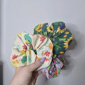 Hair scrunchie with different fabric options - floral, animal, duck, fruit