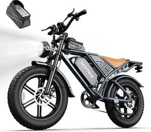 QS7 Electric Bike for Adults, 1500W Peak Power 28MPH E-Bike, 48V 20Ah/35Ah/60Ah Battery Options, 50-120 Mile Range, 20” Fat Tire Ebike, 7-Speed All-Terrain Electric Bicycle