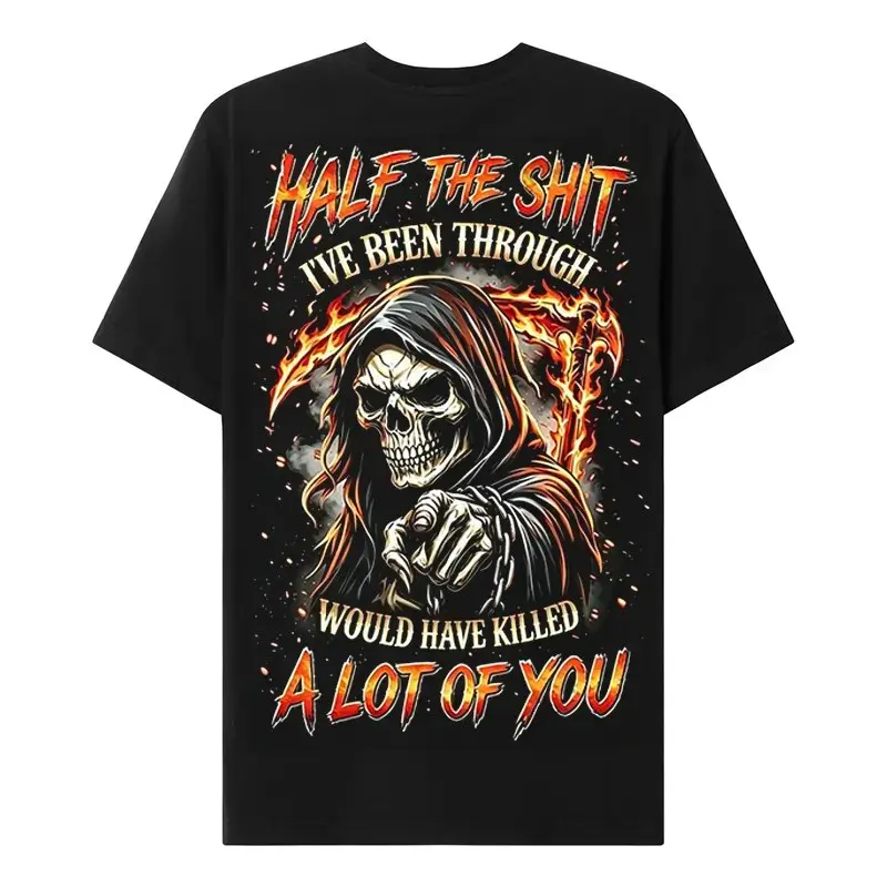 Royal Andree Generation X Half The Shit I've Been Through Would Have Killed A Lot Of You Custom Year Skull T-shirt | men clothing MADE IN USA