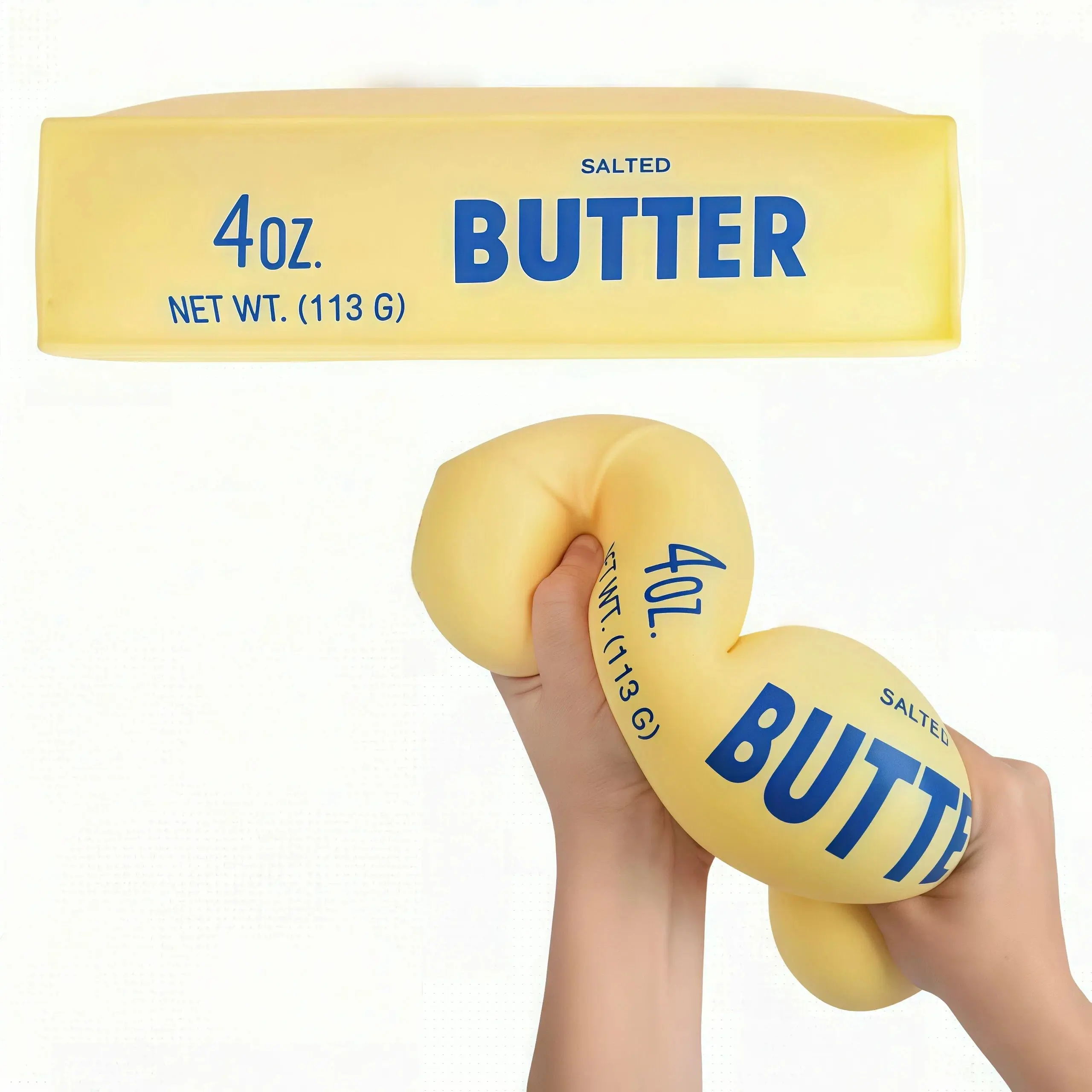 Large 9.5" Butter Stick Squishy Toy – Ultra Soft Slow Rising Stress Relief Fidget, Realistic Food Squishy Squeeze Toy for Anxiety & Focus, Fun Desk Gift for Kids & Adults