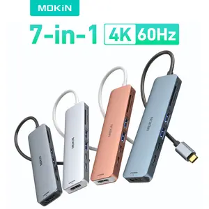 MOKiN 7 in 1 USB C Dongle with HDMI, SD/TF Card Reader, USB C Data Port, 100W PD and 2 USB 3.0, Compatible with MacBook Pro/Air, Dell XPS, Lenovo Thinkpad
