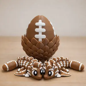 Dragon Egg American Football Desk Decor Sports Collectible Unique Room Decor Gamer Desk Accessories Gift for Boys Kids Teens Men Sports Fans Home Office Display Birthday Christmas Father’s Day Holiday Gift Idea