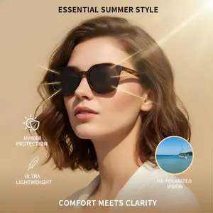 Multi-Color Retro Round Polarized Sunglasses Unisex, UV400 Lightweight Timeless Design for Daily Wear All Face Shapes