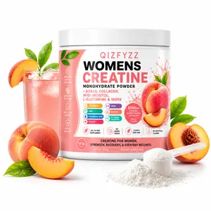 Women's Creatine Monohydrate Powder 5000mg, Strawberry Peach Flavor, with BCAAs, Collagen, Myo-Inositol & L-Glutamine – Supports Strength, Recovery, Energy, Wellness & Beauty for Women