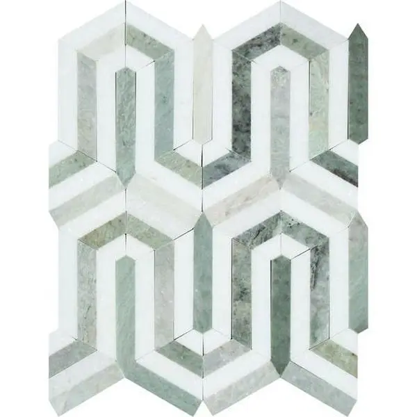 Wiltz Thassos White & Green Polished/Honed Marble Tile